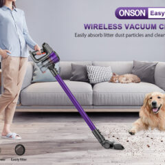 Stick Vacuum Cleaner ONSON Cordless Vacuum Cleaner: Powerful Results For a Lightweight