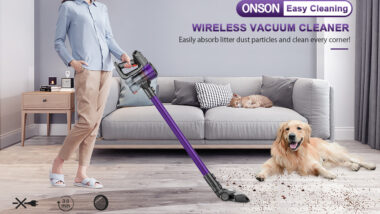 Stick Vacuum Cleaner ONSON Cordless Vacuum Cleaner: Powerful Results For a Lightweight