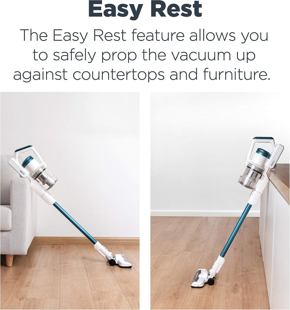 Eureka NEC180 RapidClean Pro Cordless Stick and Handheld Vacuum Cleaner for Hard Floors, Battery-Operated Portable Vacuum Cleaner with Maximum Efficiency Powerful Suction White